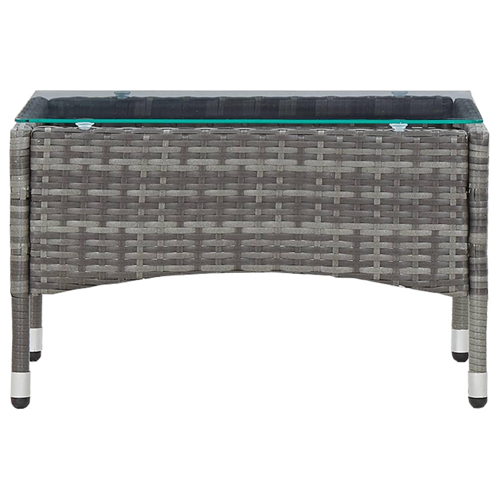 Salon de jardin 4 pcs avec coussins résine tressée gris Salons de jardin vidaXL