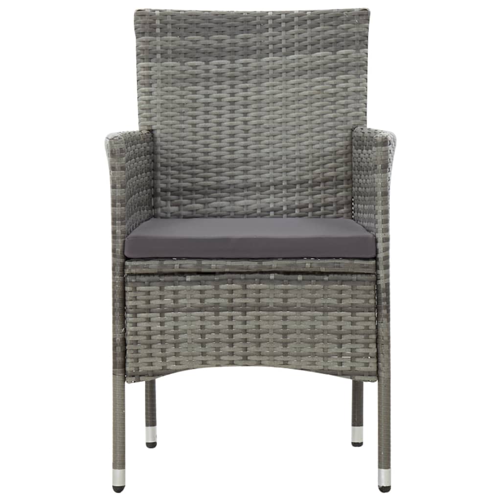 Salon de jardin 4 pcs avec coussins résine tressée gris Salons de jardin vidaXL