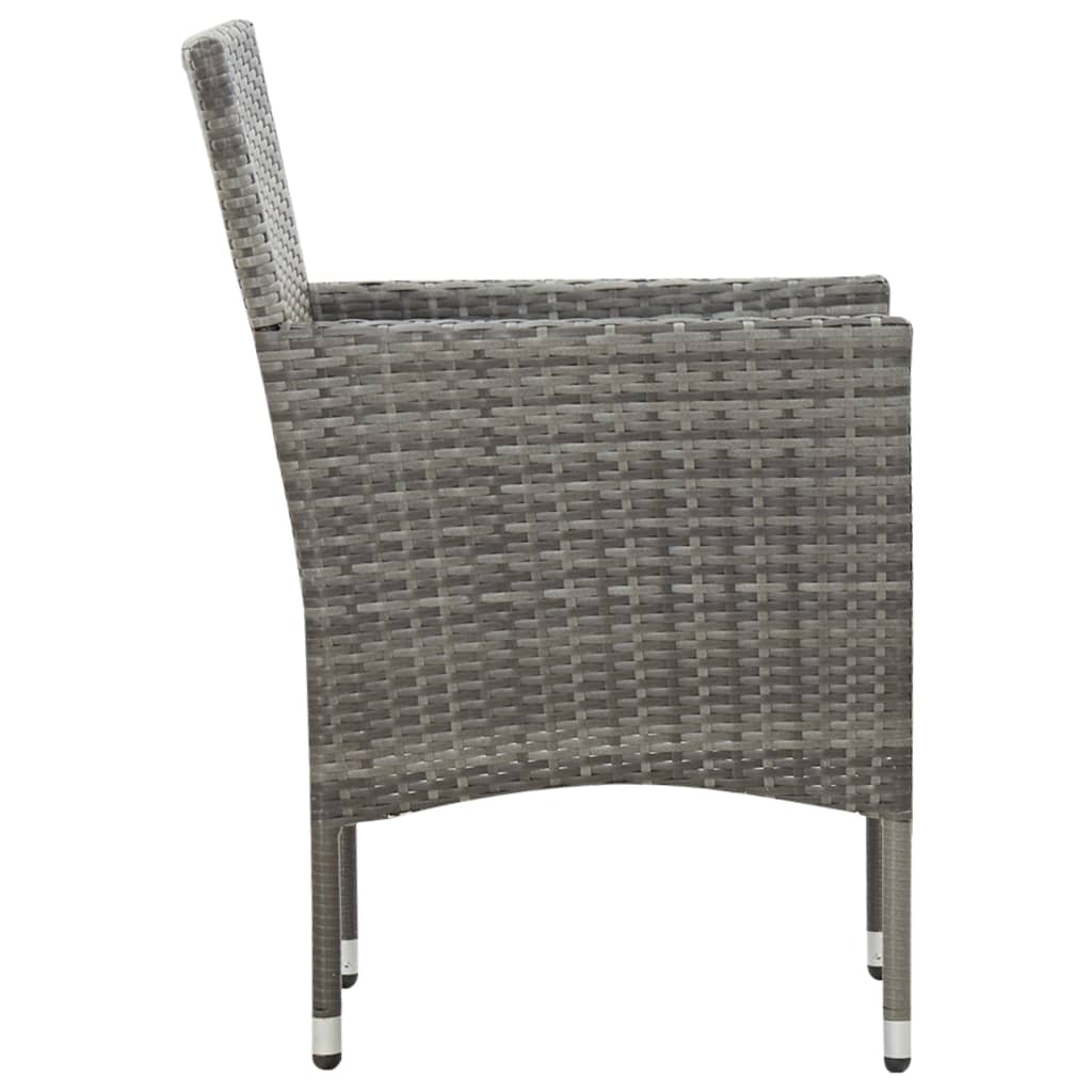 Salon de jardin 4 pcs avec coussins résine tressée gris Salons de jardin vidaXL