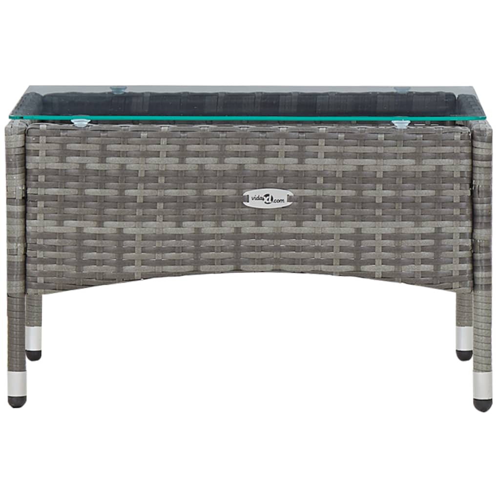 Salon de jardin 4 pcs avec coussins résine tressée gris - XIOS