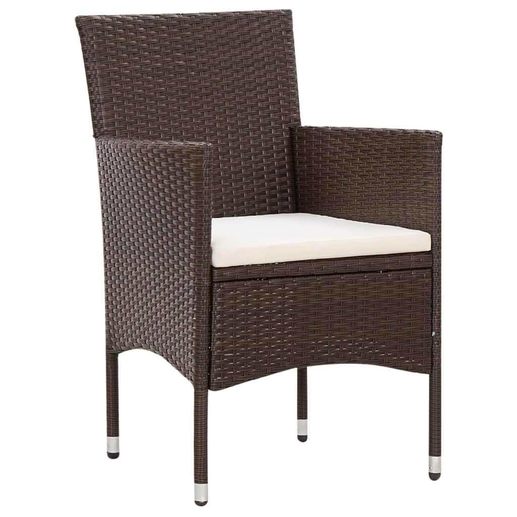 Salon de jardin 5 pcs avec coussins Résine tressée Marron - XIOS