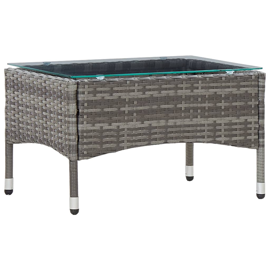 Table basse Gris 60x40x36 cm Résine tressée Tables de jardin vidaXL