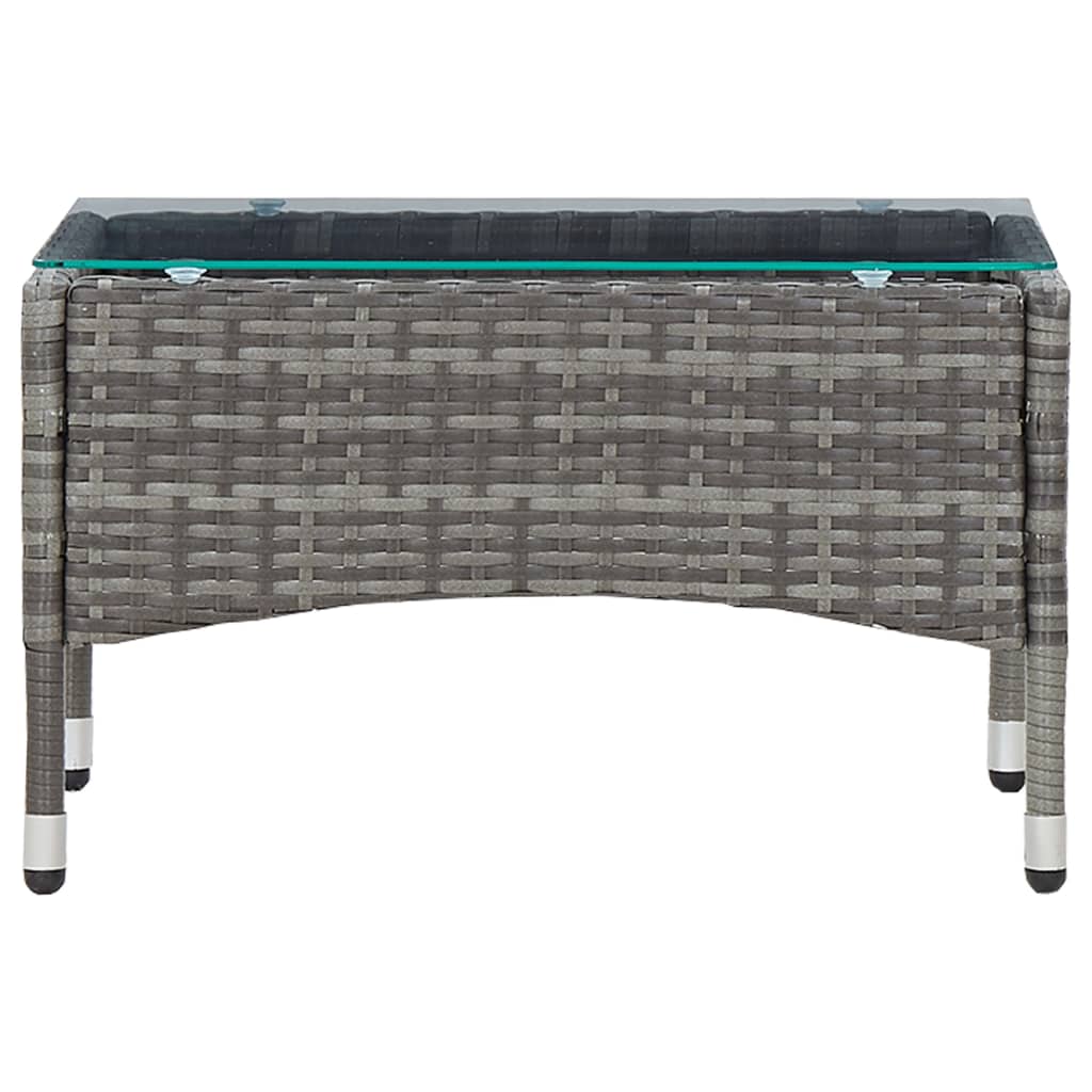 Table basse Gris 60x40x36 cm Résine tressée Tables de jardin vidaXL