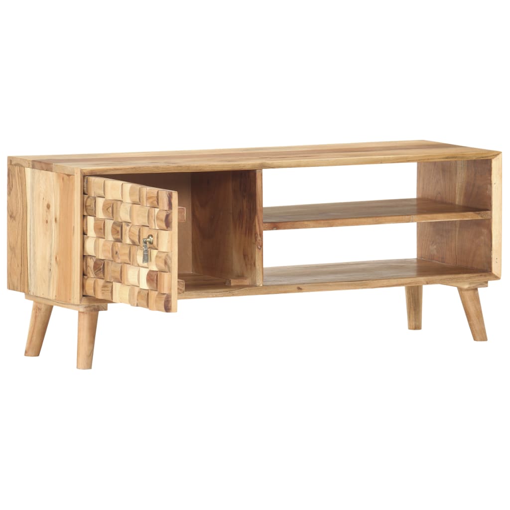 Meuble TV 100x35x40 cm Bois d'acacia massif - XIOS