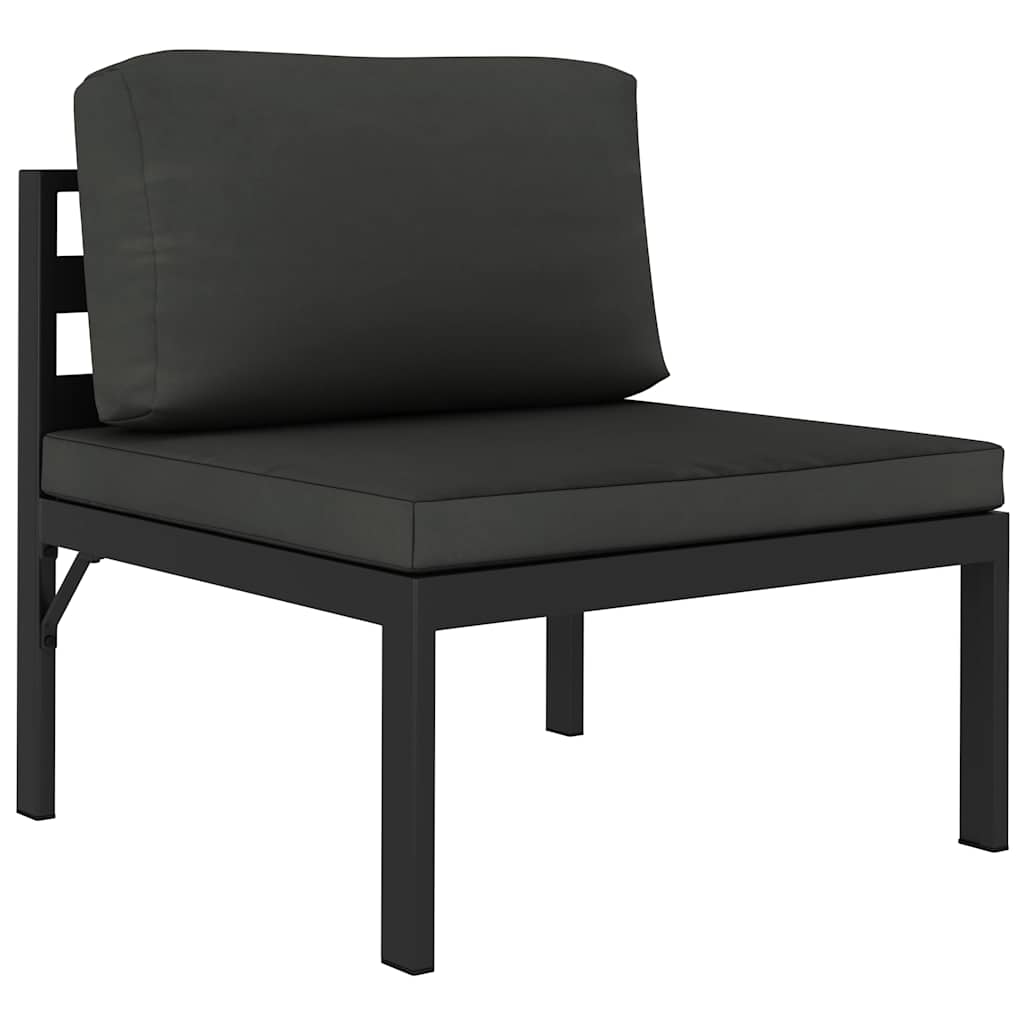 Salon de jardin 6 pcs avec coussins Aluminium Anthracite - XIOS