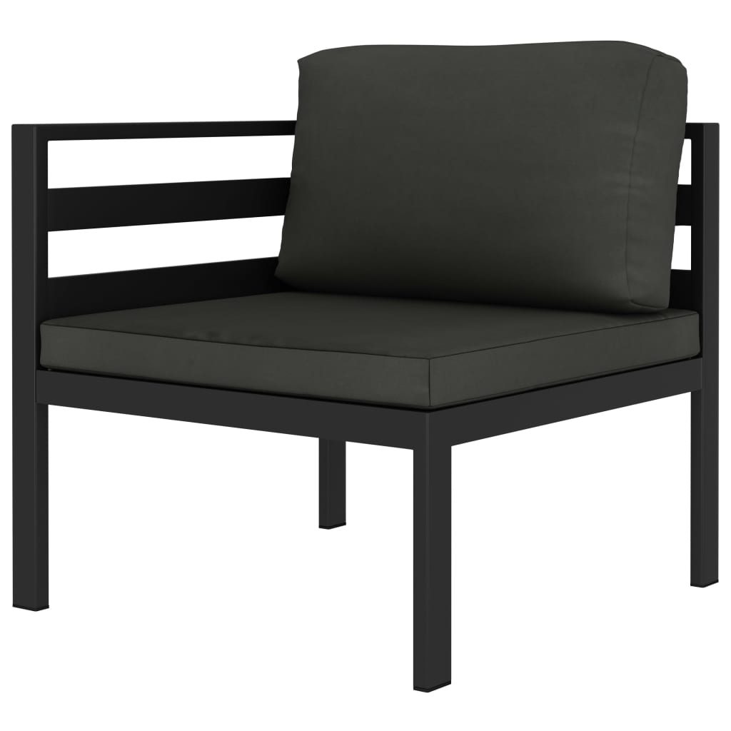 Salon de jardin 3 pcs avec coussins Aluminium Anthracite - XIOS
