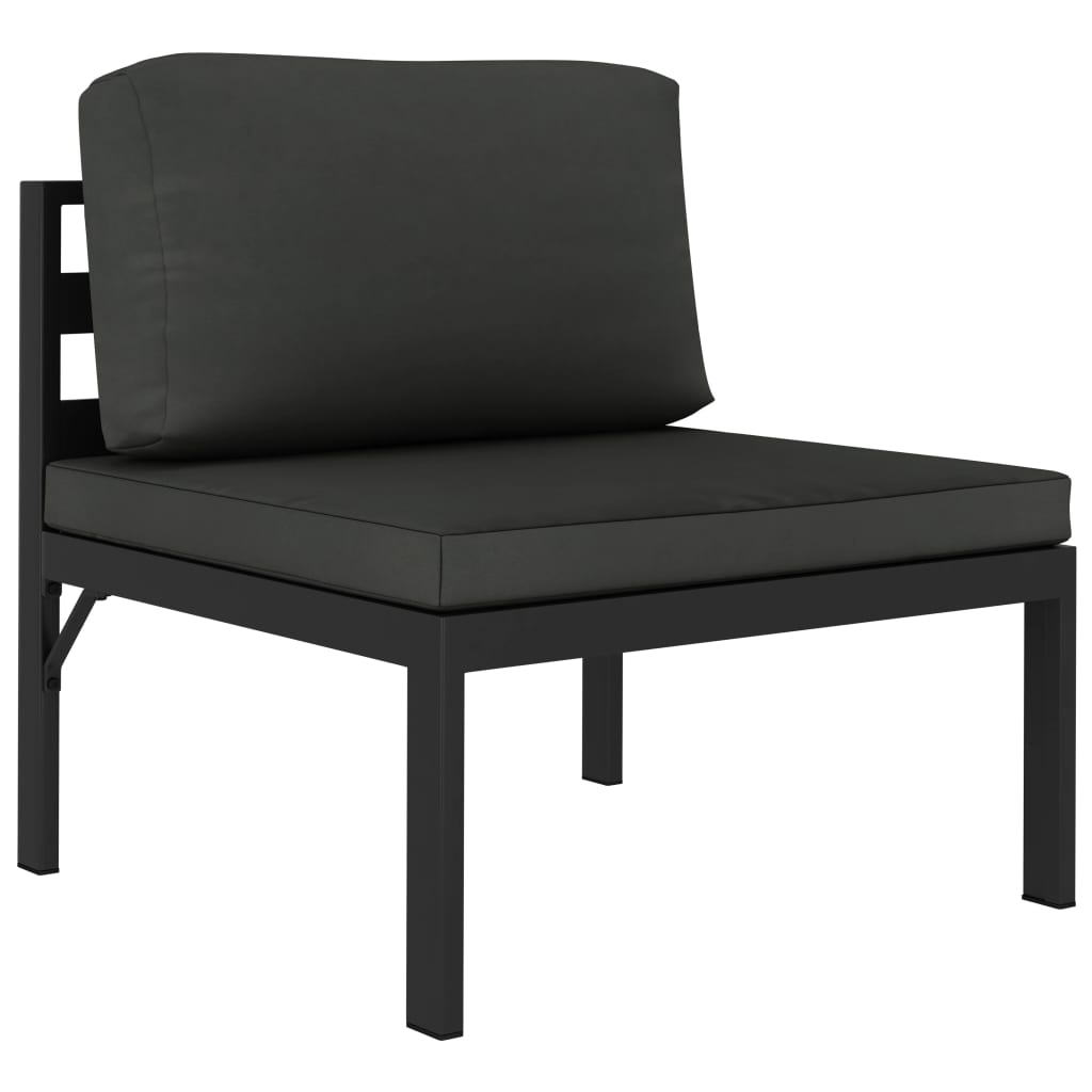 Salon de jardin 3 pcs avec coussins Aluminium Anthracite - XIOS