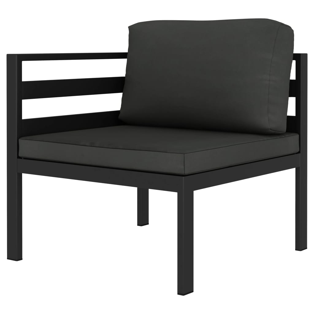 Salon de jardin 2 pcs avec coussins Aluminium Anthracite - XIOS