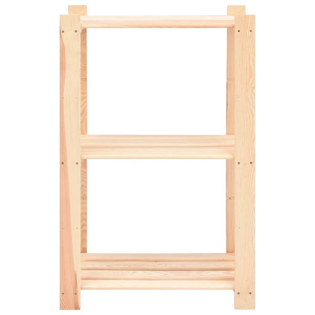 Étagères de rangement à 3 niveaux 2 pcs 60x38x90 cm Pin 150 kg - XIOS
