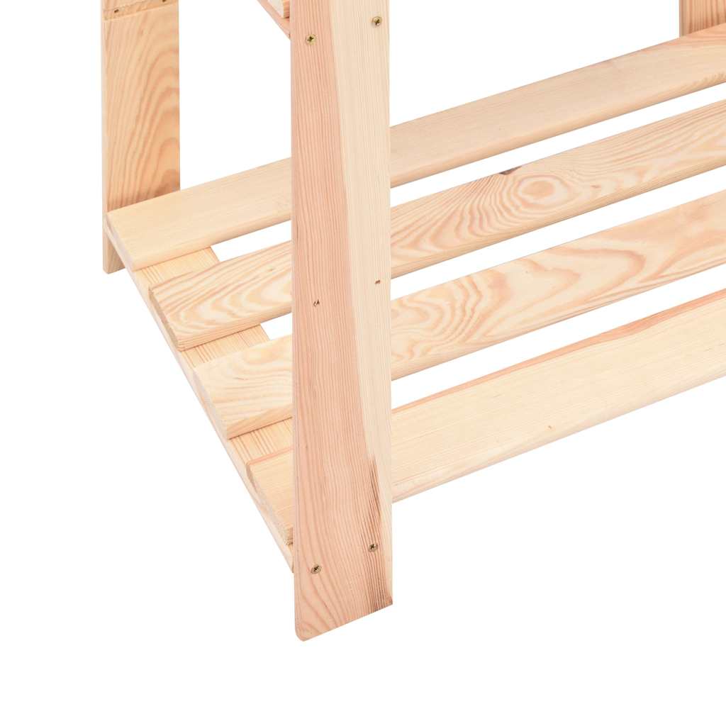 Étagères de rangement à 3 niveaux 2 pcs 60x38x90 cm Pin 150 kg - XIOS