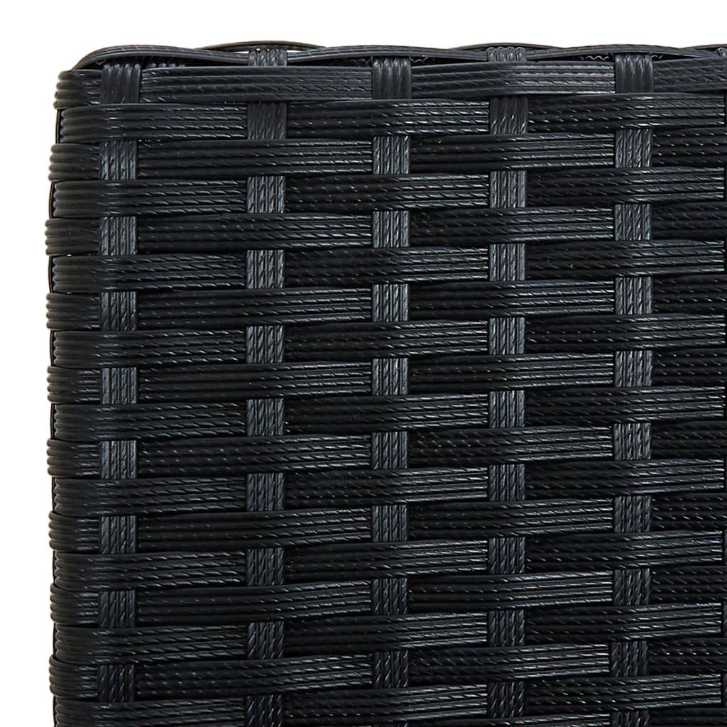Salon de jardin 4 pcs avec coussins Résine tressée Noir - XIOS