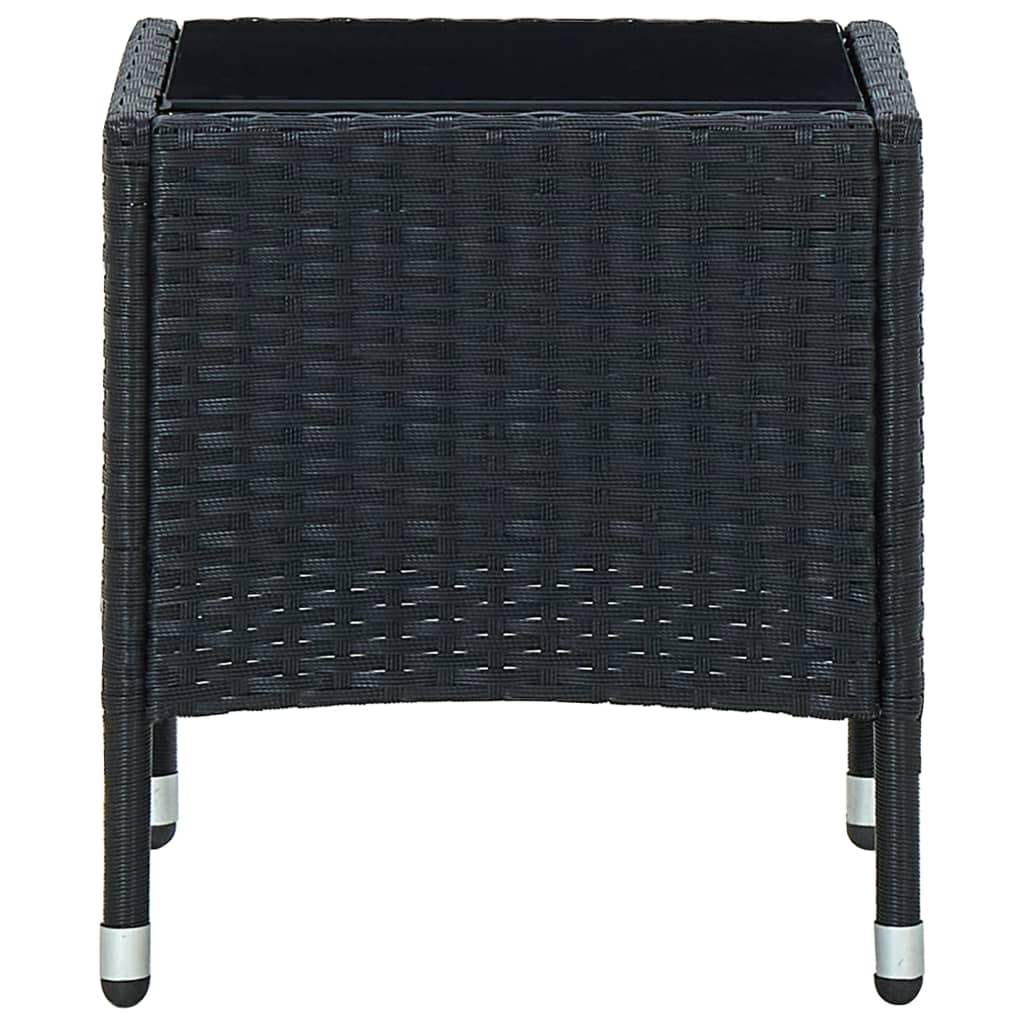 Table de jardin Noir 40x40x45 cm Résine tressée Tables de jardin vidaXL