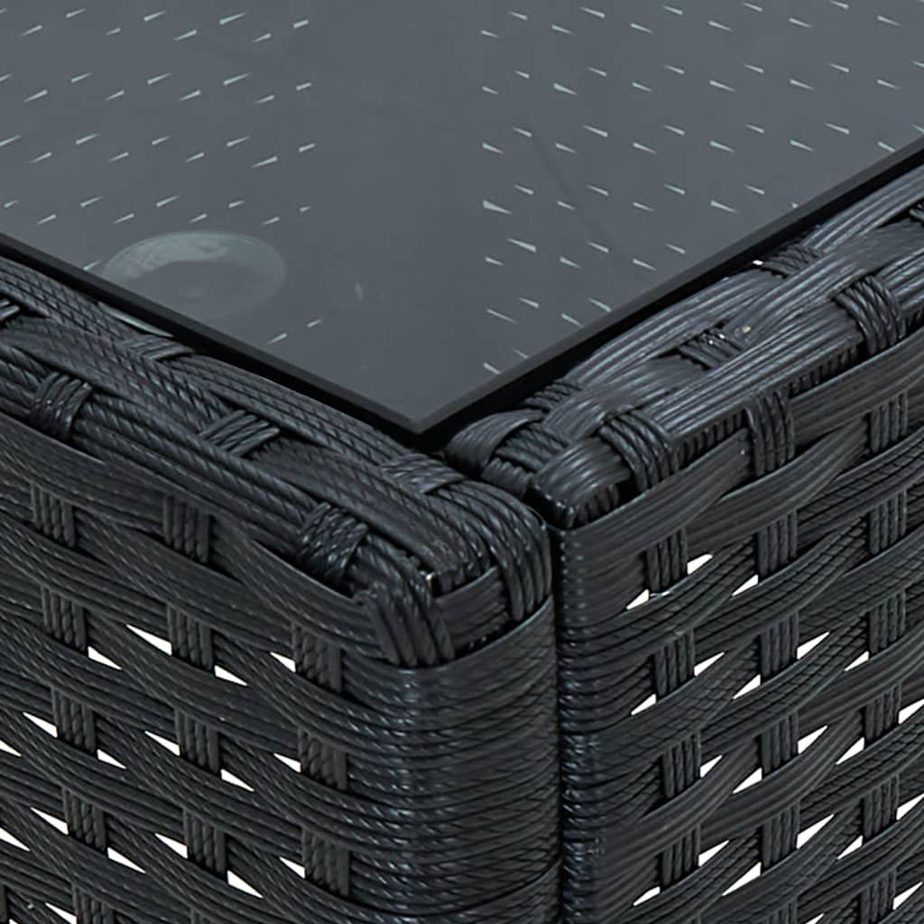 Table de jardin Noir 40x40x45 cm Résine tressée Tables de jardin vidaXL