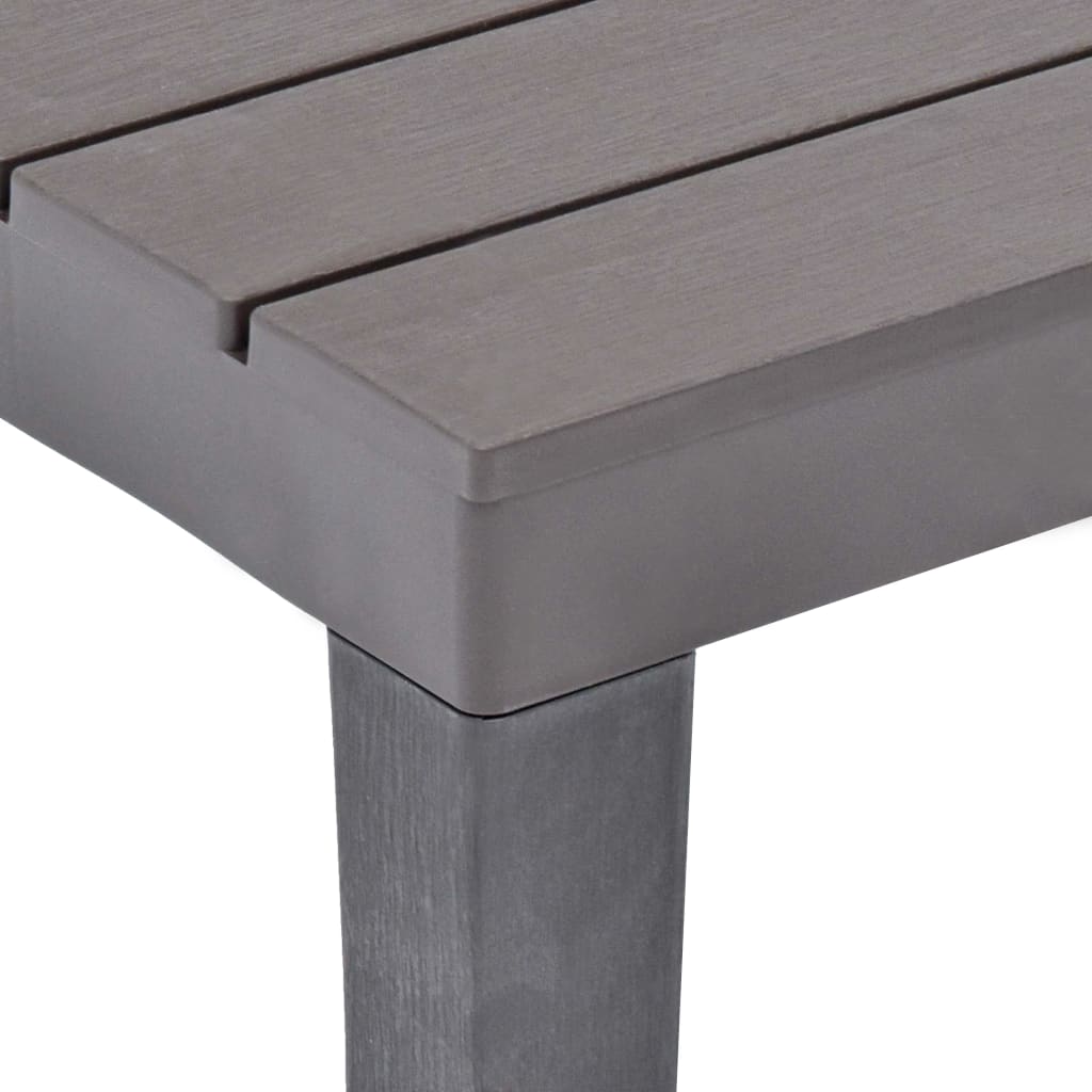 Table de jardin avec 2 bancs Plastique Marron Salons de jardin vidaXL