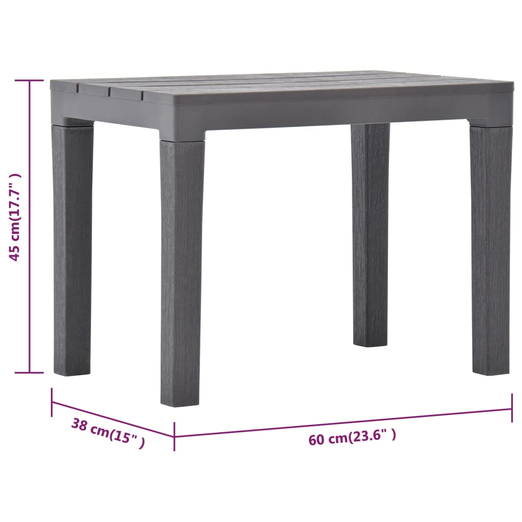 Table de jardin avec 2 bancs Plastique Marron Salons de jardin vidaXL