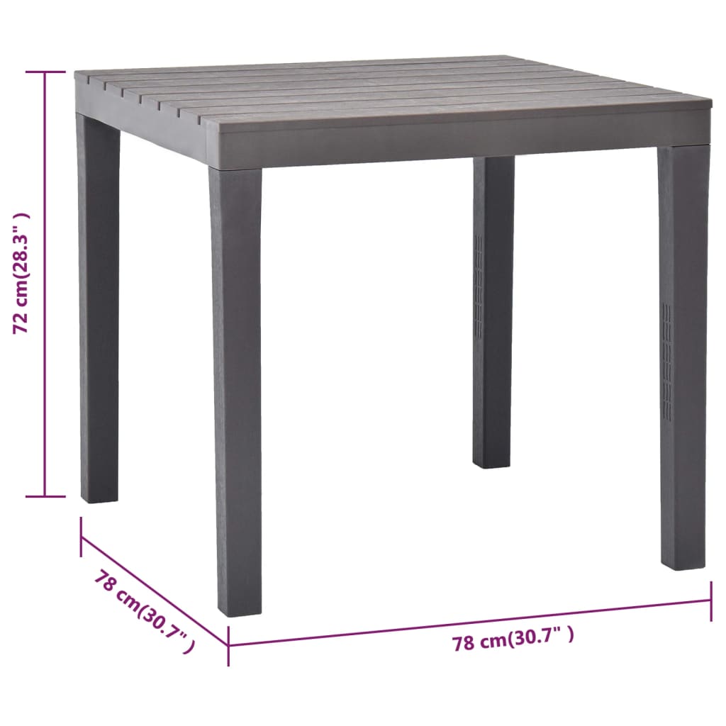 Table de jardin avec 2 bancs Plastique Marron Salons de jardin vidaXL
