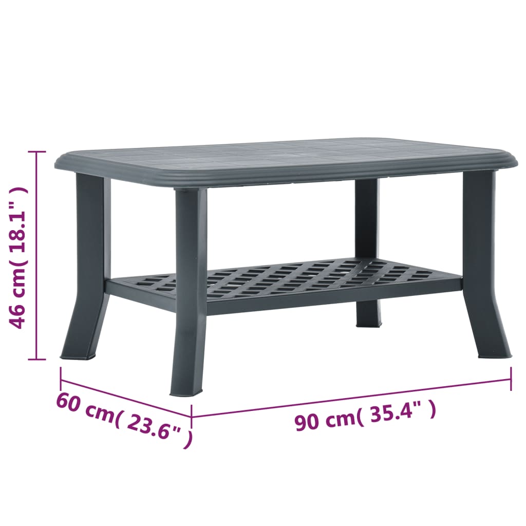 Table basse Vert 90x60x46 cm Plastique - XIOS