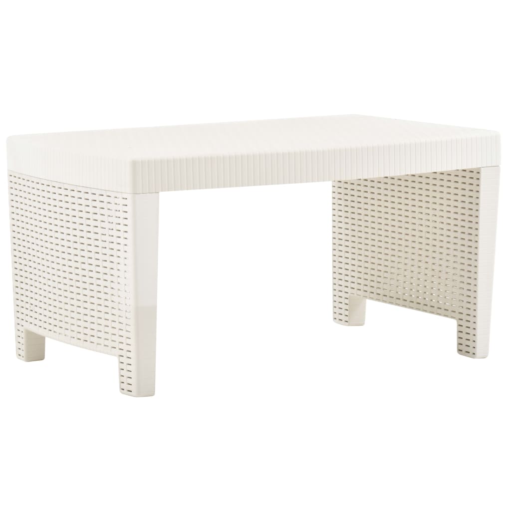 Salon de jardin 3 pcs Plastique Blanc Salons de jardin vidaXL
