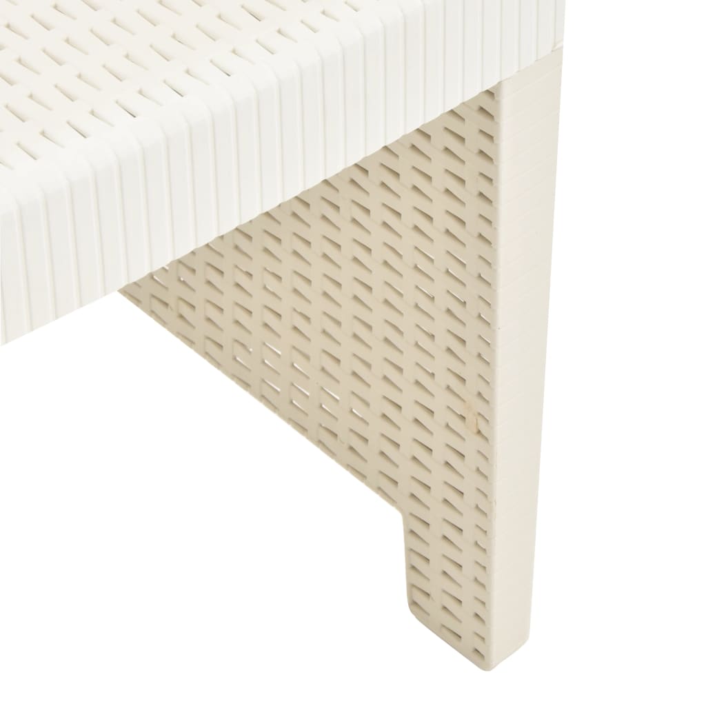 Salon de jardin 3 pcs Plastique Blanc Salons de jardin vidaXL