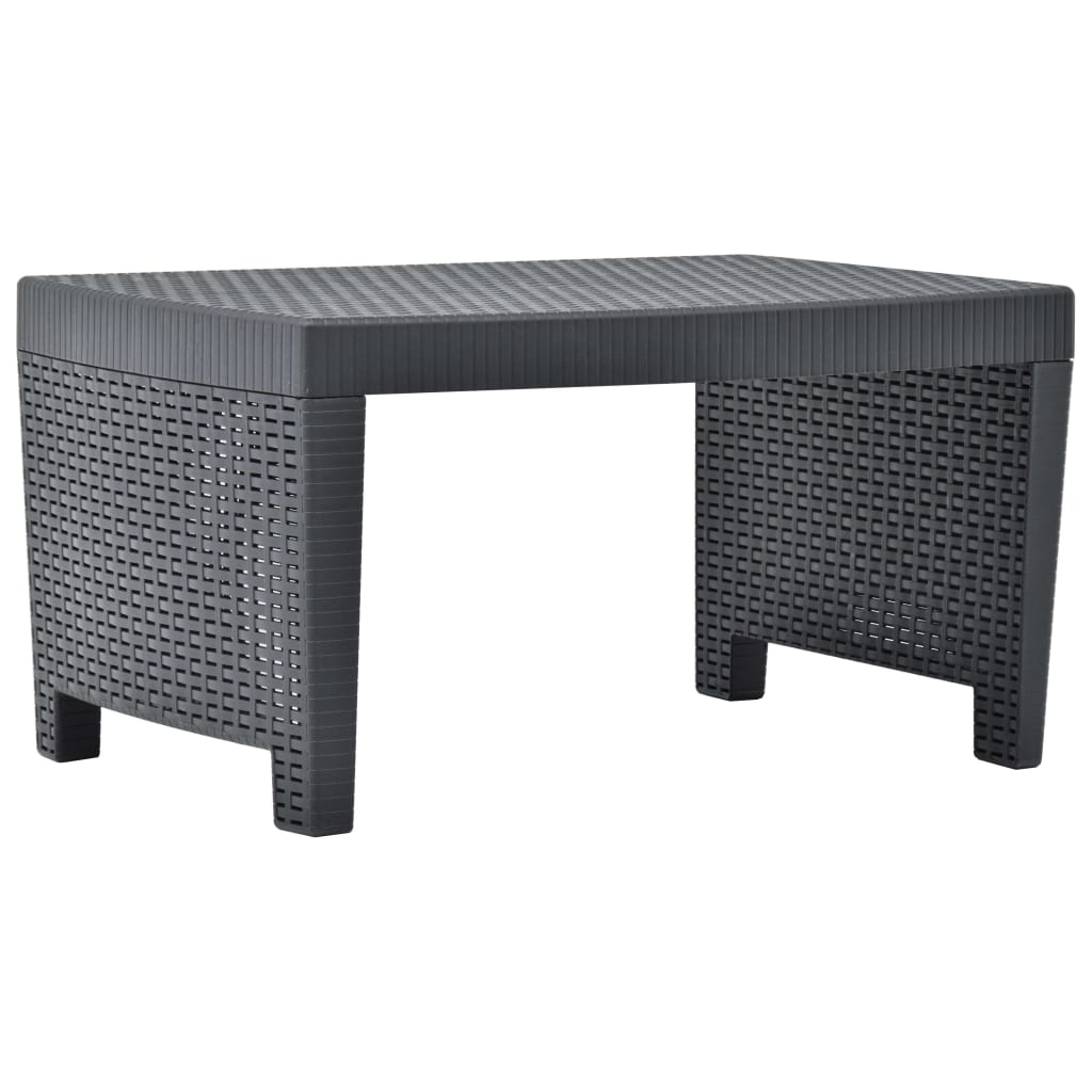 Salon de jardin 3 pcs Plastique Anthracite - XIOS