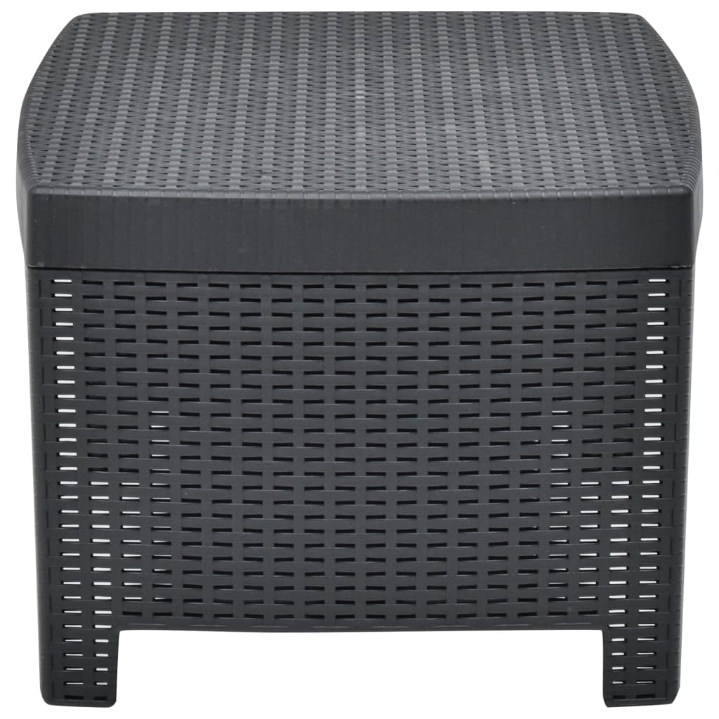 Salon de jardin 3 pcs Plastique Anthracite - XIOS
