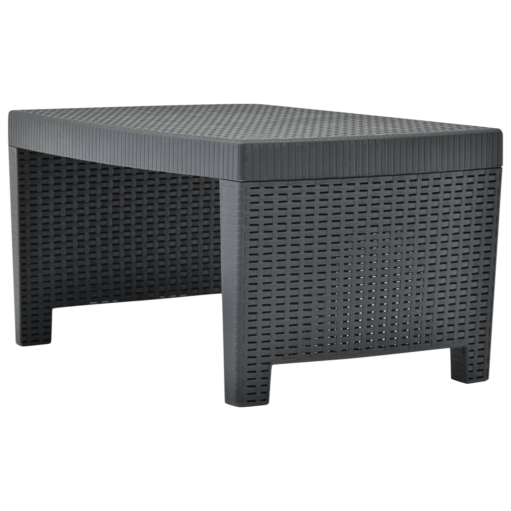 Salon de jardin 3 pcs Plastique Anthracite - XIOS