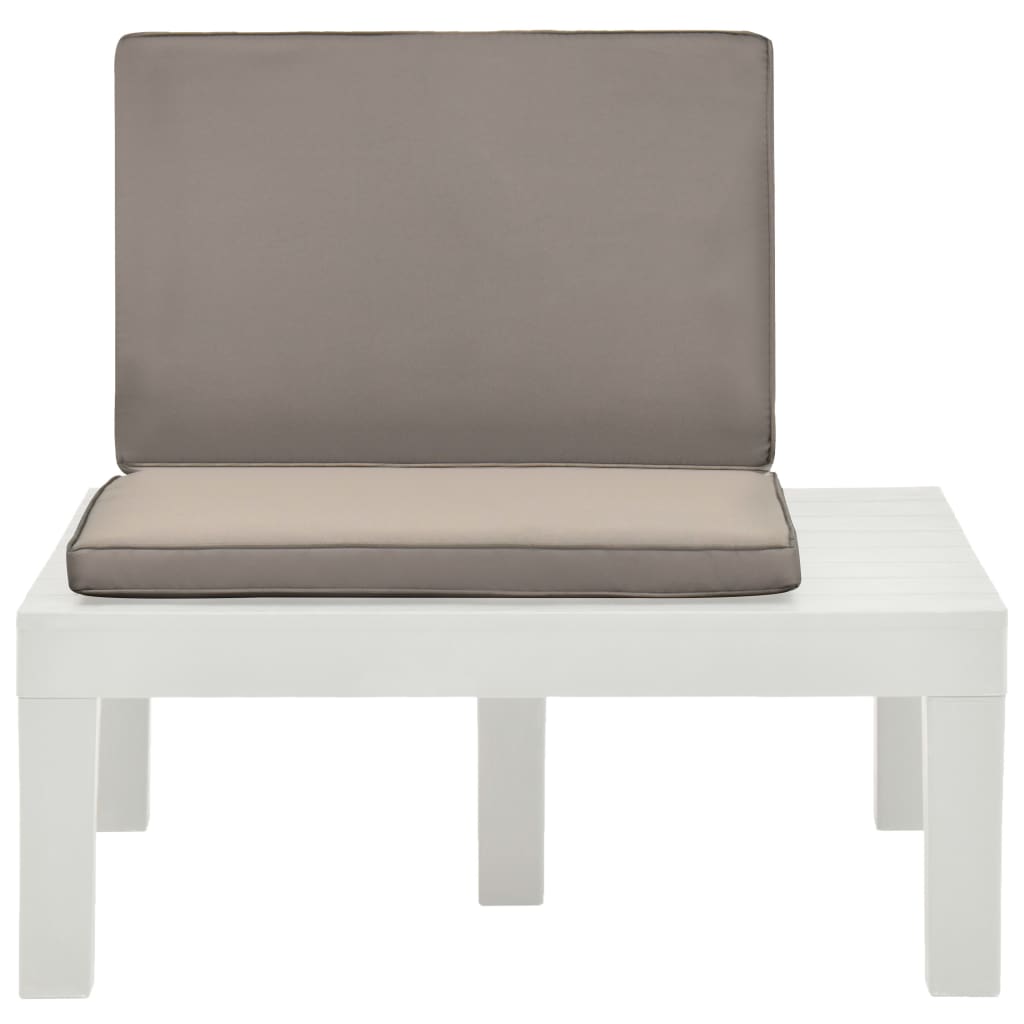 Chaise de salon de jardin avec coussin Plastique Blanc Chaises de jardin vidaXL