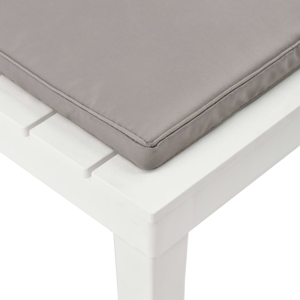 Chaise de salon de jardin avec coussin Plastique Blanc Chaises de jardin vidaXL