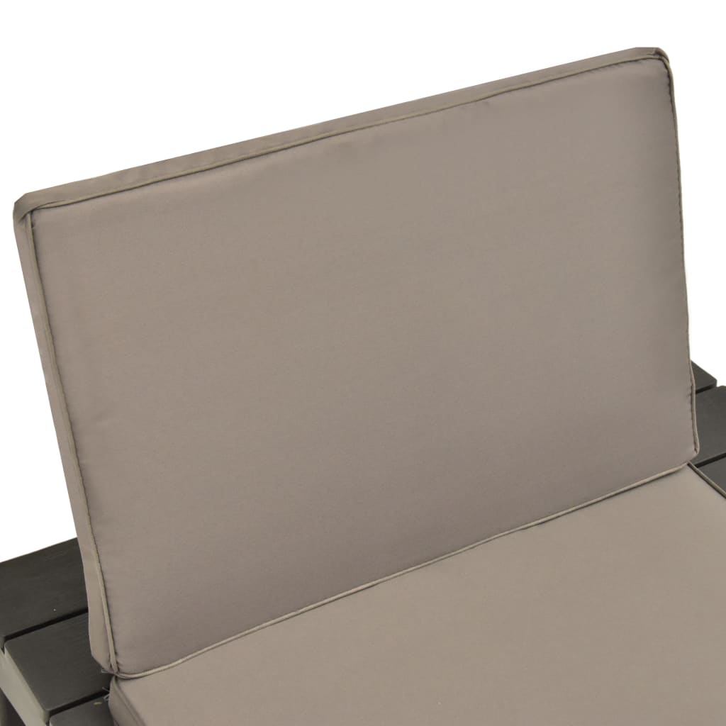 Chaise de salon de jardin avec coussin Plastique Anthracite Chaises de jardin vidaXL