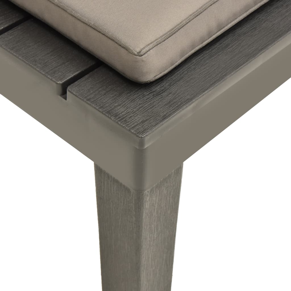 Chaise de salon de jardin avec coussin Plastique Anthracite Chaises de jardin vidaXL