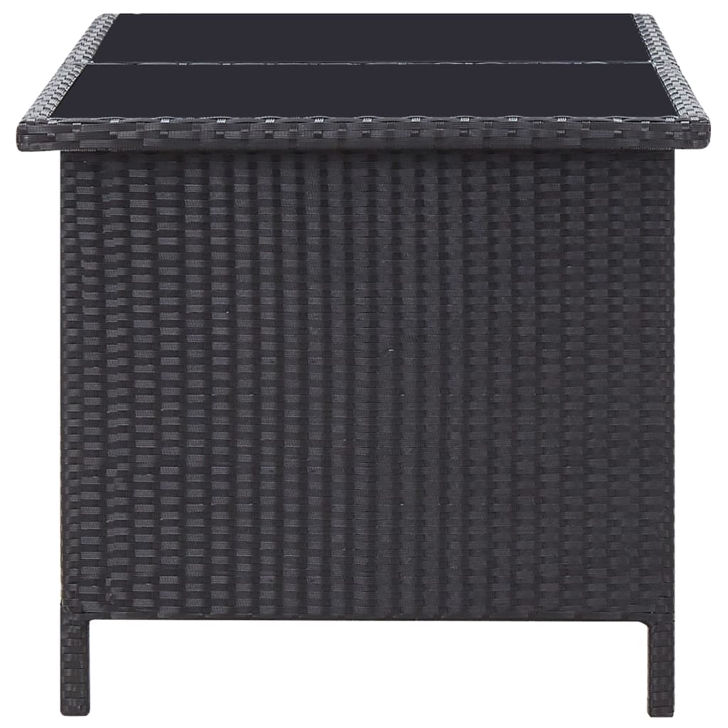 Salon de jardin 6 pcs avec coussins Résine tressée Noir - XIOS
