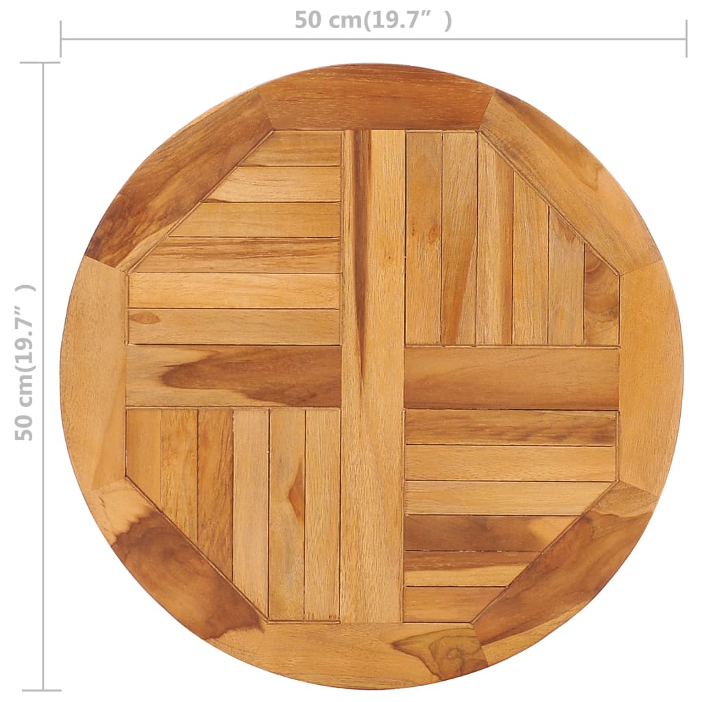 Disque de table rotatif Bois de teck solide - XIOS