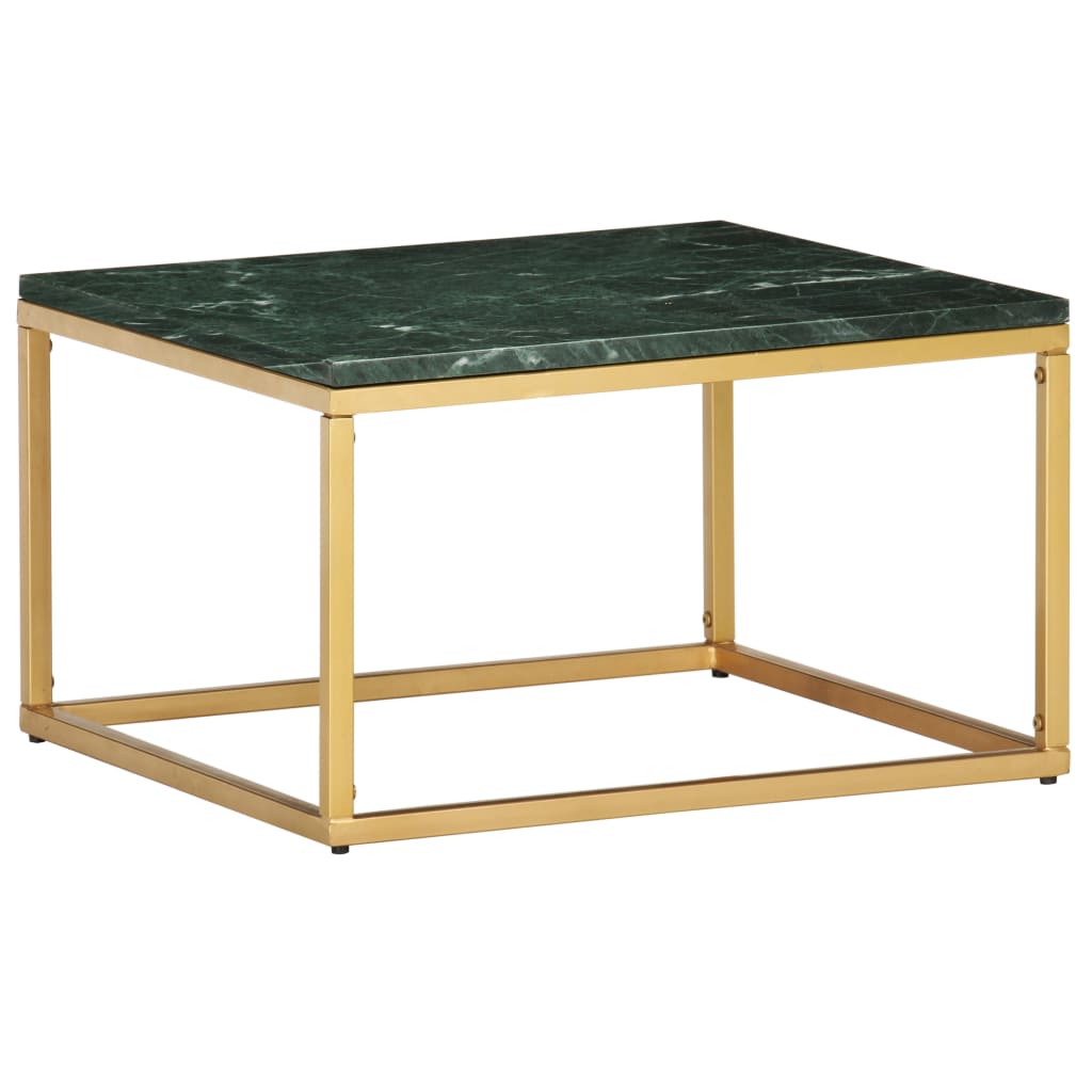 Table basse Vert 60x60x35 cm Pierre véritable et texture marbre Tables basses vidaXL