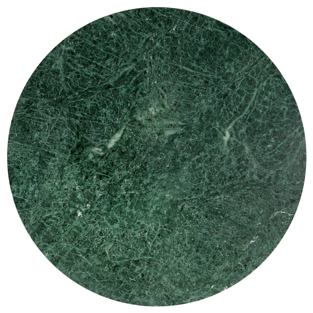 Table basse Vert 60x60x35 cm Pierre véritable et texture marbre - XIOS