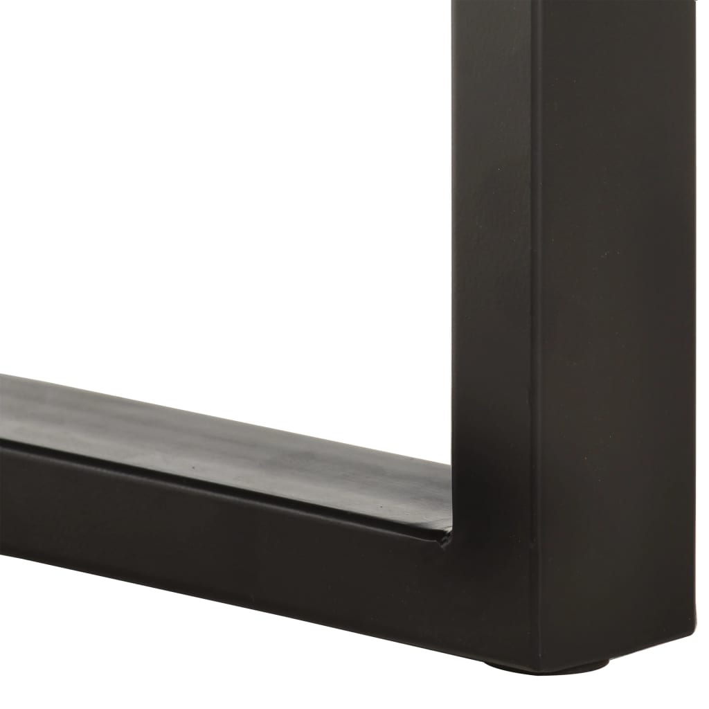 Banc au bord naturel du bois 110 cm Bois d'acacia solide acier - XIOS