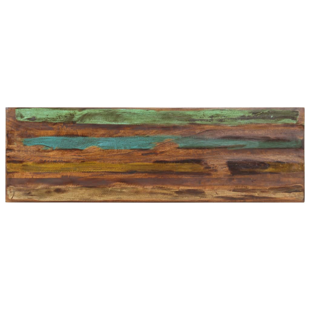 Banc 110 cm Bois de récupération solide et acier Bancs coffres vidaXL