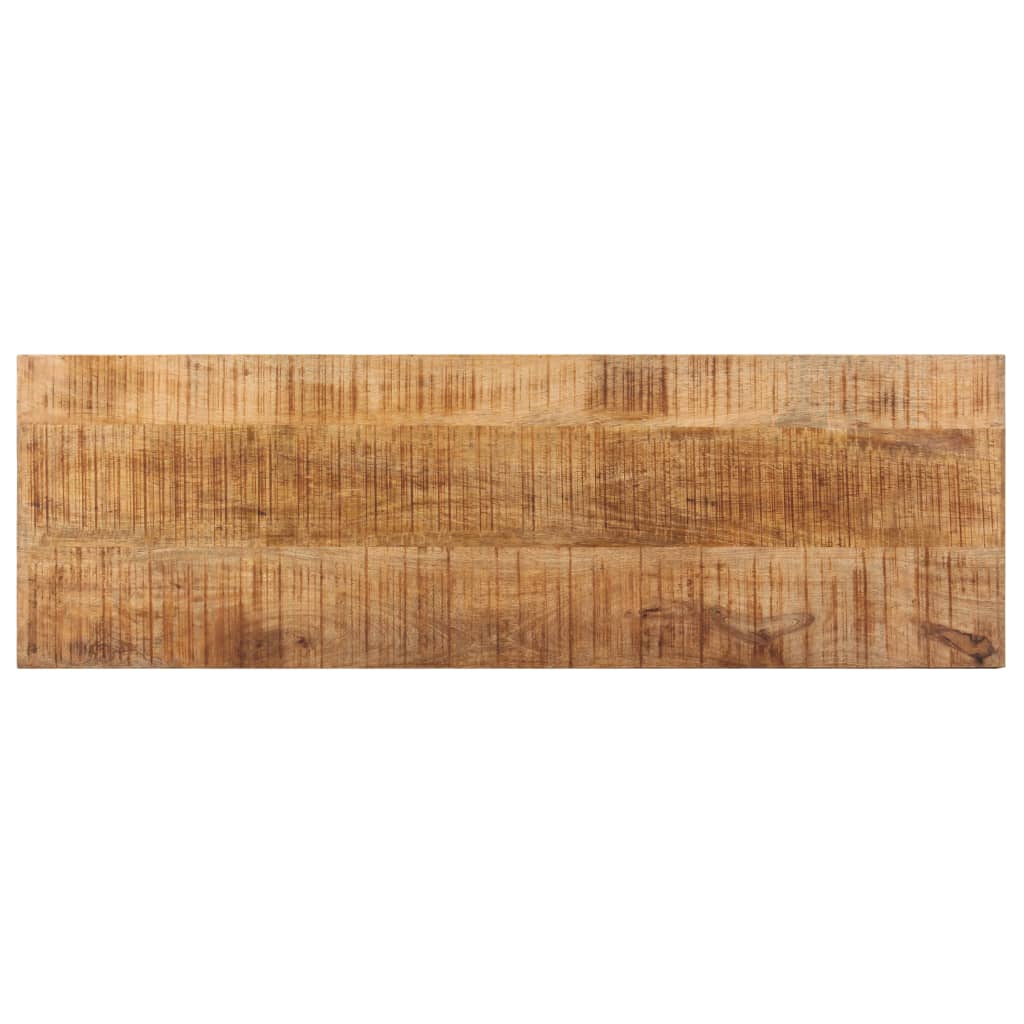 Banc 110 cm Bois de manguier brut massif et acier Bancs coffres vidaXL