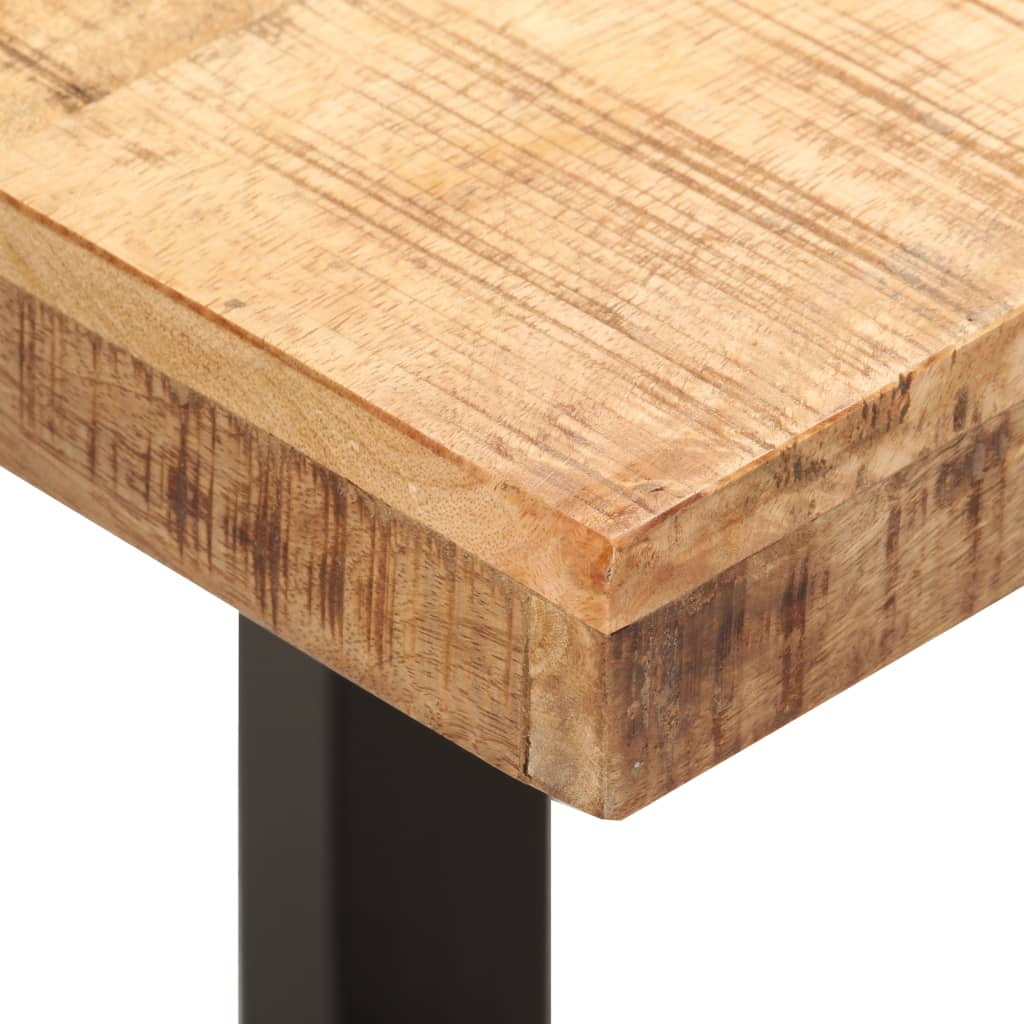 Banc 110 cm Bois de manguier brut massif et acier Bancs coffres vidaXL