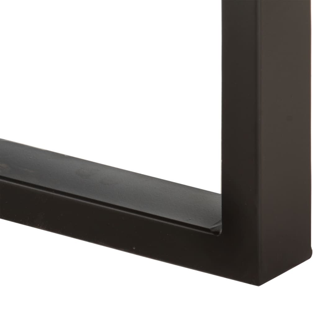Banc 110 cm Bois de manguier brut massif et acier Bancs coffres vidaXL