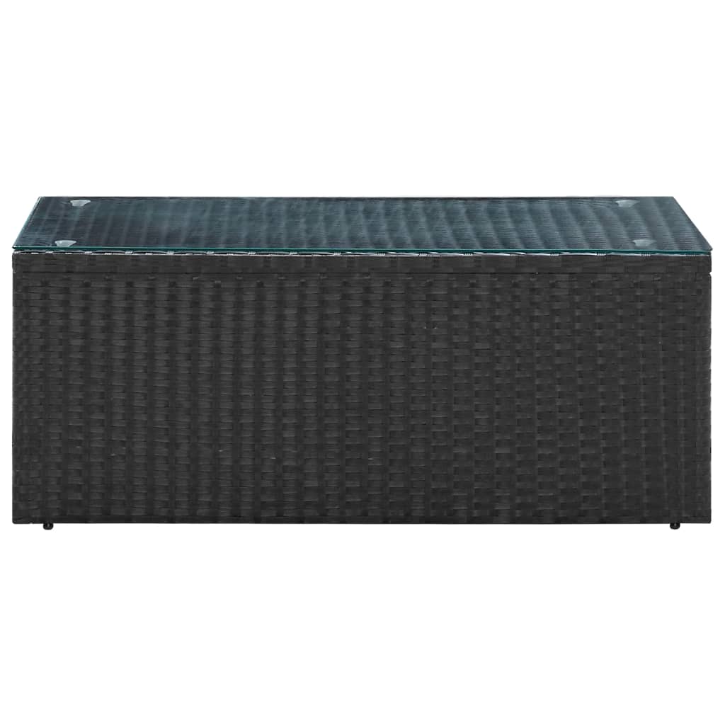 Salon de jardin 4 pcs Noir avec coussins Résine tressée Salons de jardin vidaXL
