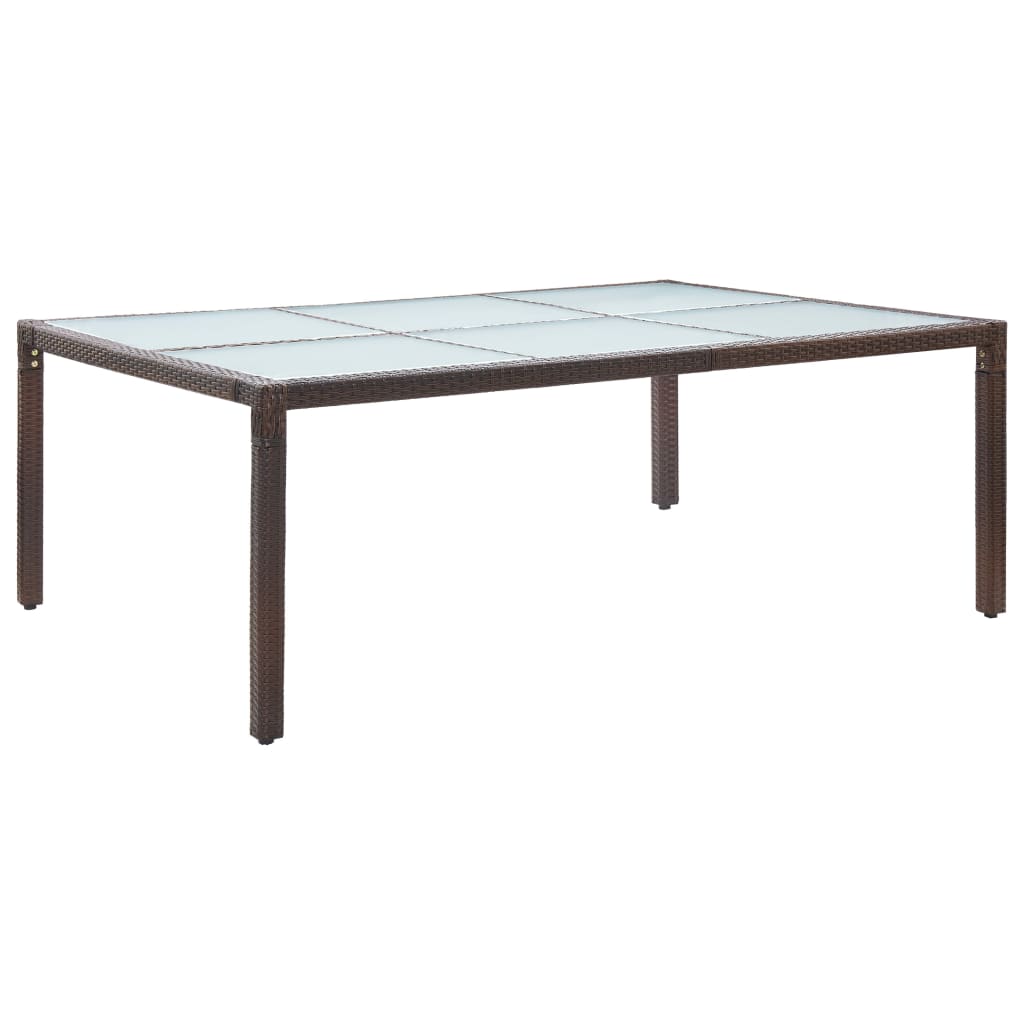 Table à dîner d'extérieur Marron 200x150x74 cm Résine tressée Tables de jardin vidaXL