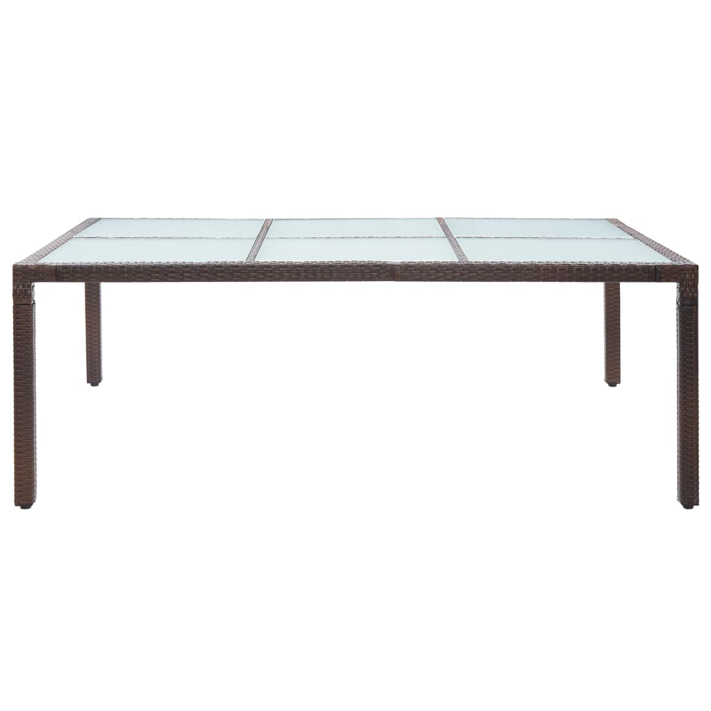 Table à dîner d'extérieur Marron 200x150x74 cm Résine tressée Tables de jardin vidaXL
