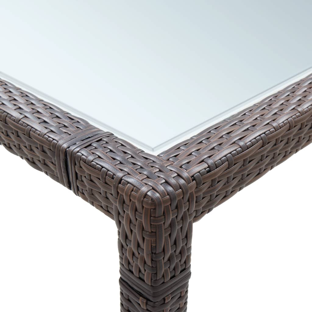 Table à dîner d'extérieur Marron 200x150x74 cm Résine tressée Tables de jardin vidaXL