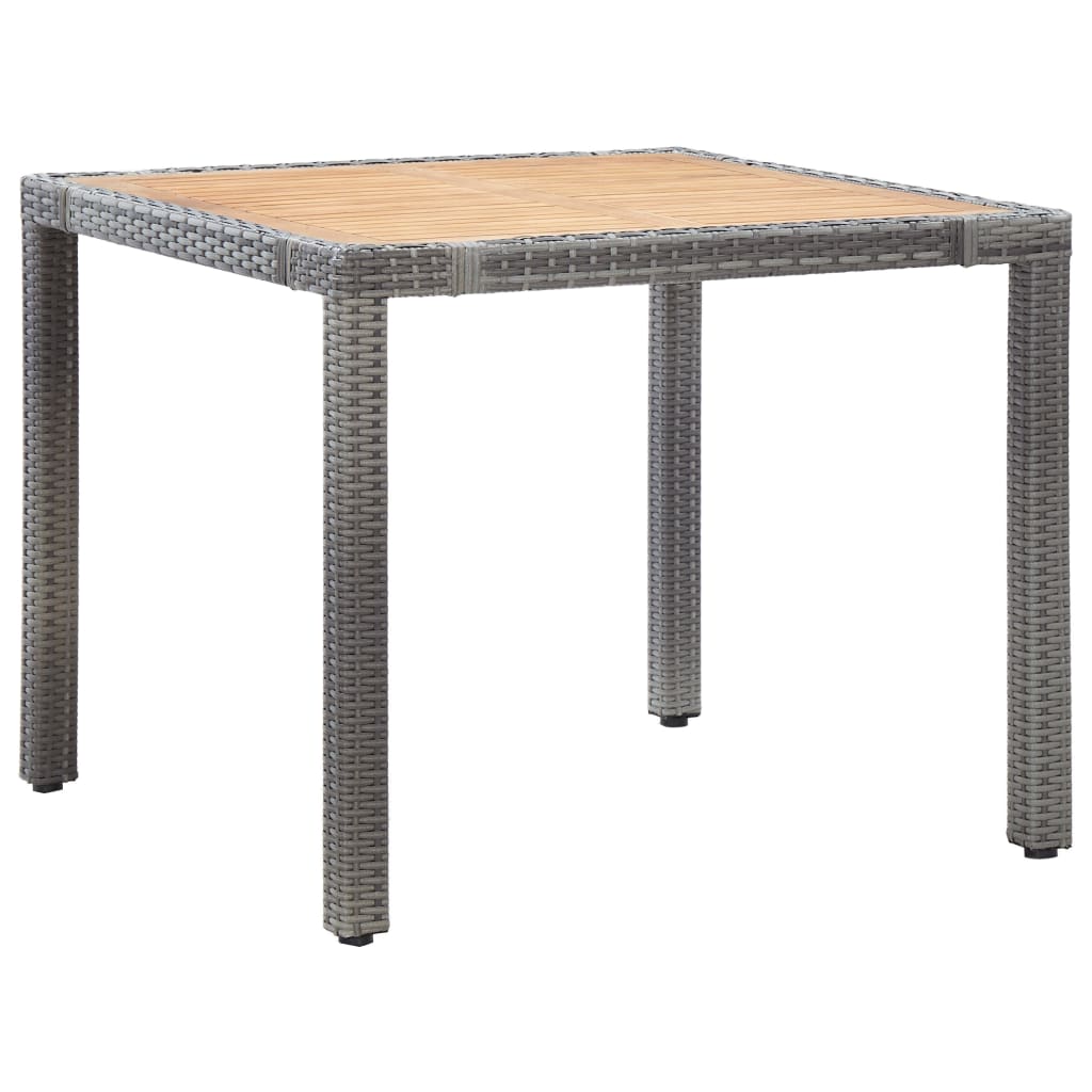 Ensemble à manger de jardin coussins 5pcs Résine tressée Gris - XIOS
