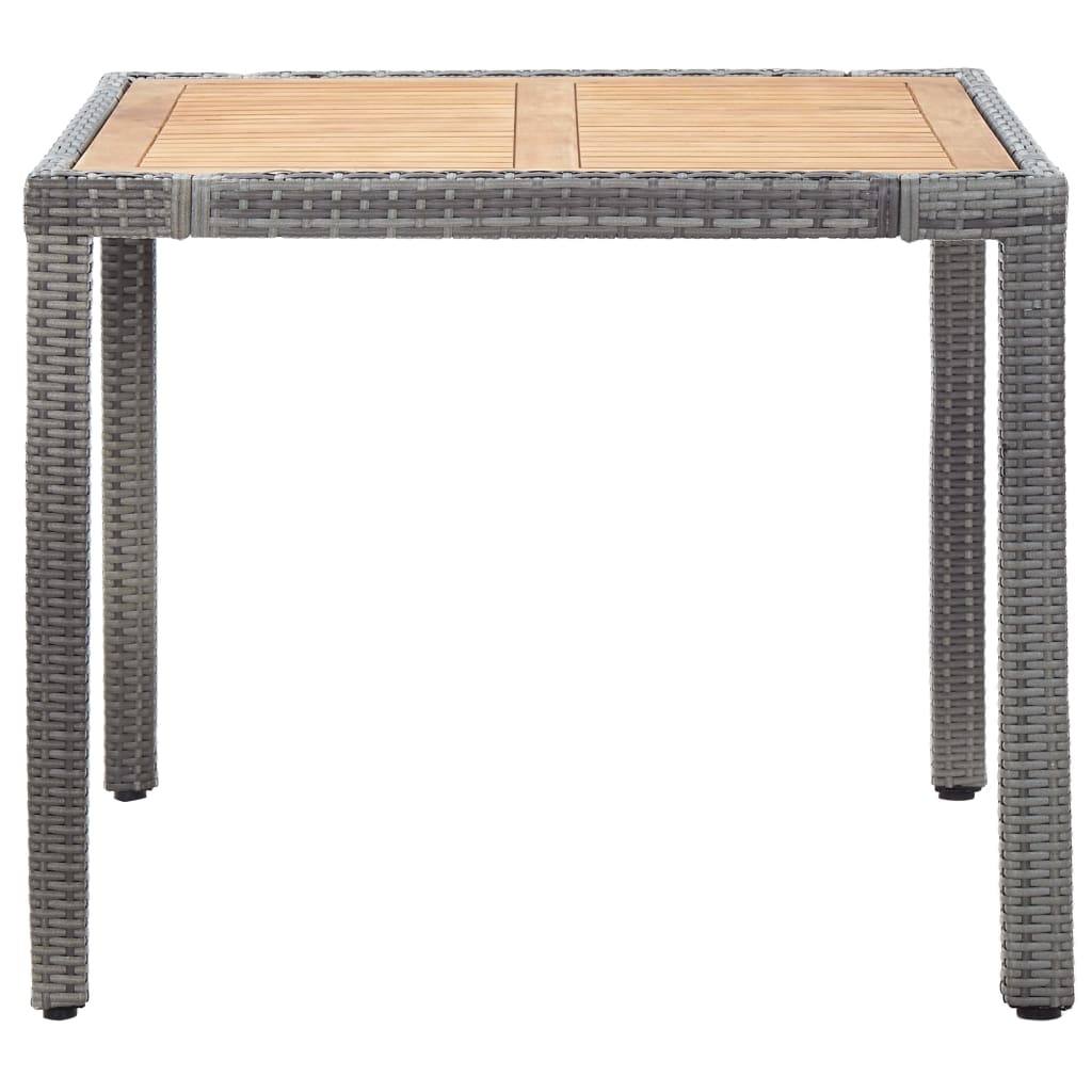 Ensemble à manger de jardin coussins 5pcs Résine tressée Gris - XIOS