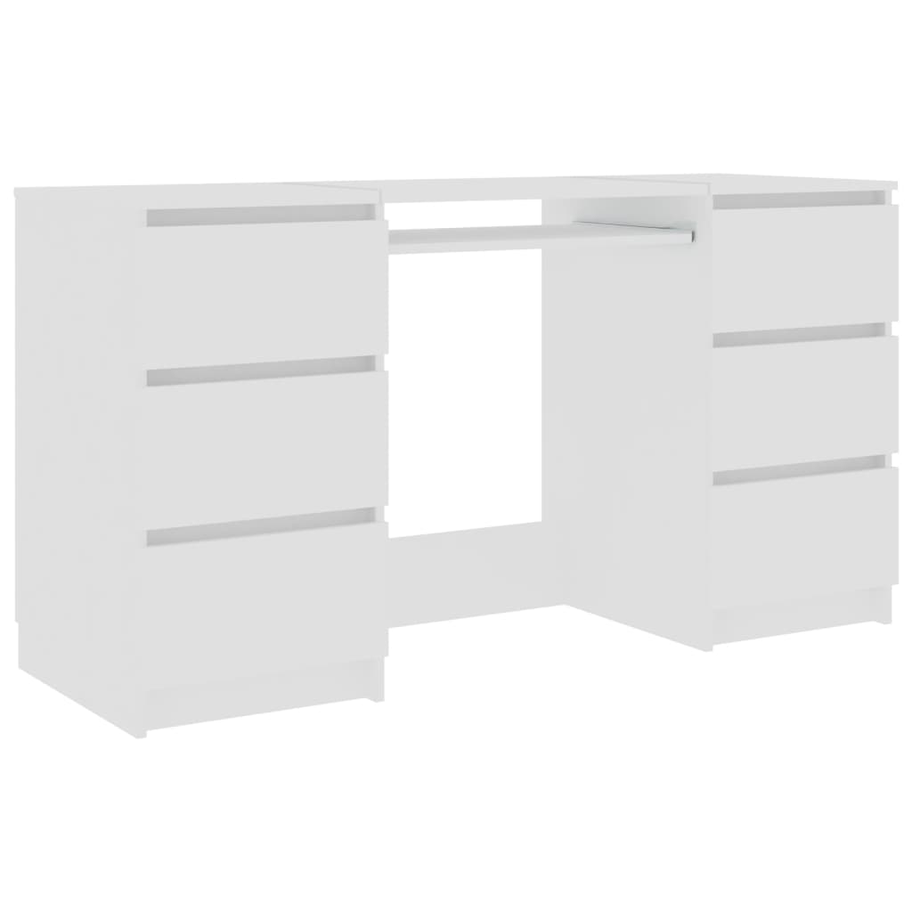 Bureau Blanc 140x50x77 cm Bois d'ingénierie Bureaux vidaXL