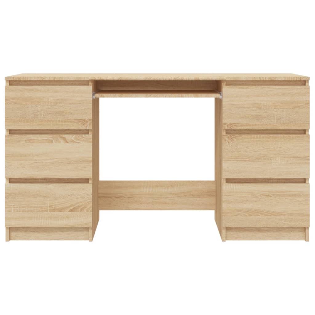 Bureau Chêne sonoma 140x50x77 cm Bois d'ingénierie Bureaux vidaXL