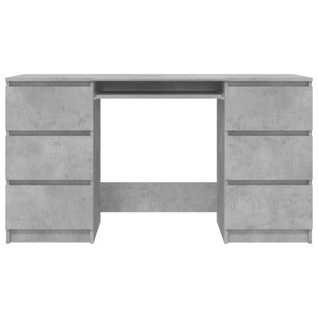 Bureau Gris béton 140x50x77 cm Bois d'ingénierie - XIOS