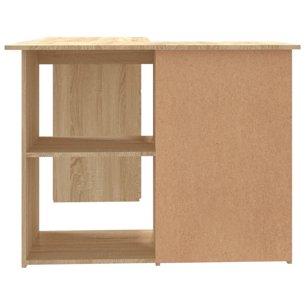 Bureau d'angle Chêne sonoma 145x100x76 cm Bois d'ingénierie Bureaux vidaXL   