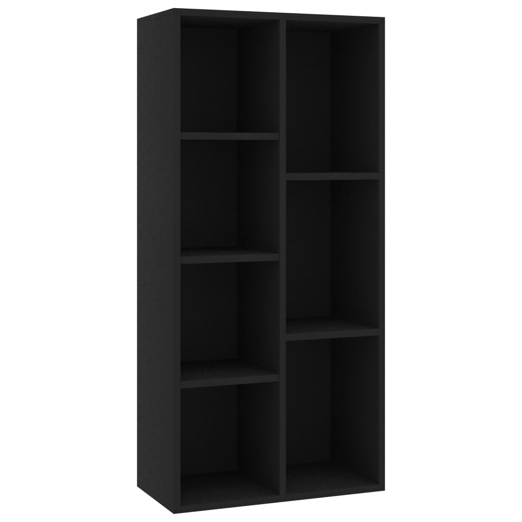 Bibliothèque Noir 50x25x106 cm Bois d'ingénierie - XIOS